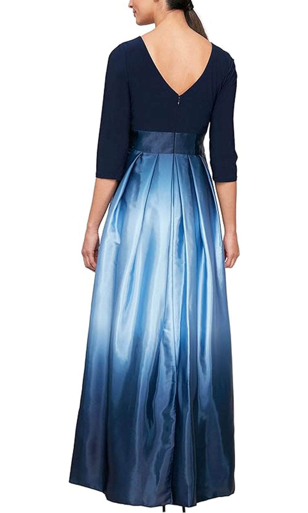 Ombre Charmeuse A-Line Dress