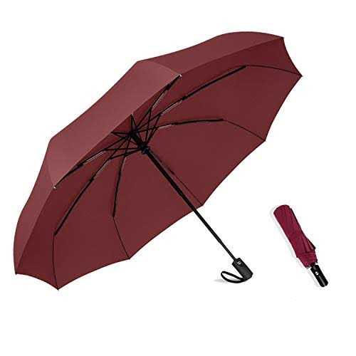 SIEPASA Two Packs Auto Open & Close Small Travel Umbrella Compact for Backpack-Umbrellas for Rain