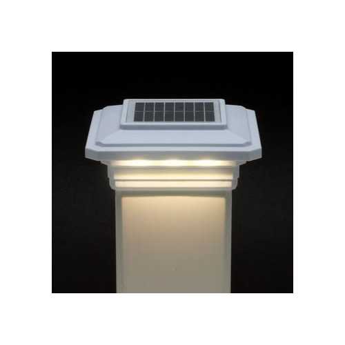 Ultra Bright Tech 4 in. x 4 in. Solar Post Cap Light