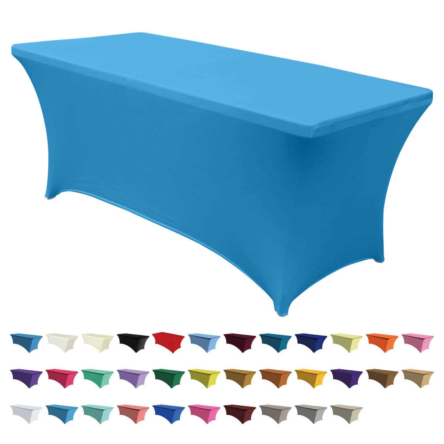 ABCCANOPY Spandex 6 ft Table Fitted Stretch Table Cover Polyester Table Toppers