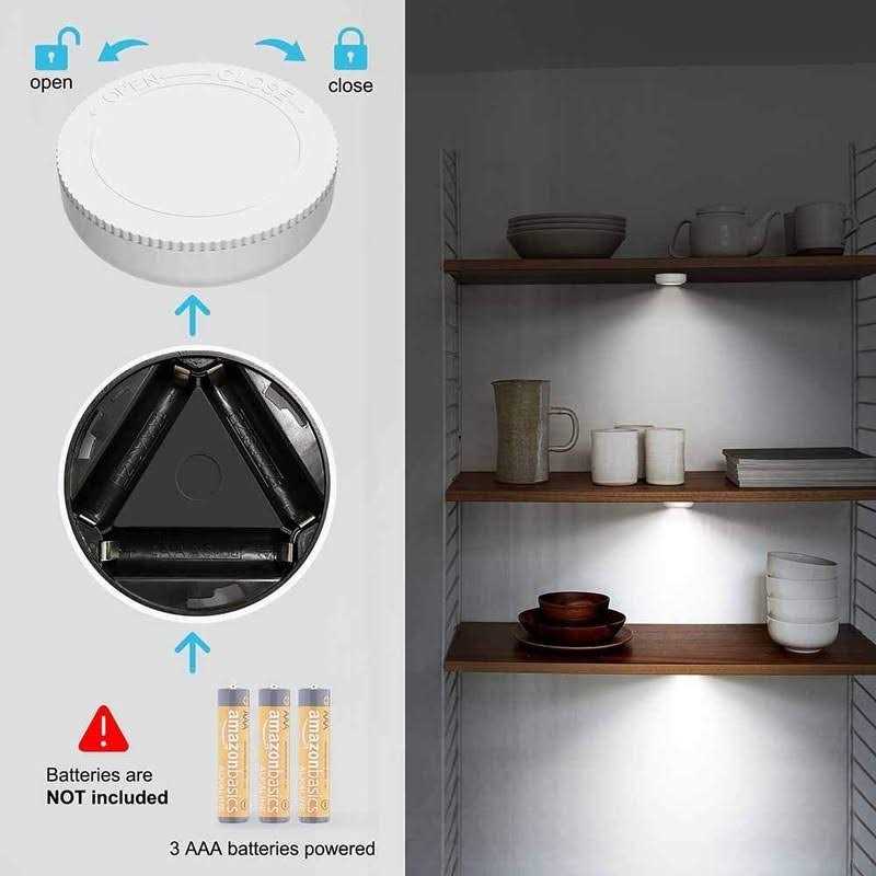 UMECORE Tap Light Push Lights 7 Pack Battery Powered Wireless LED Night Lights