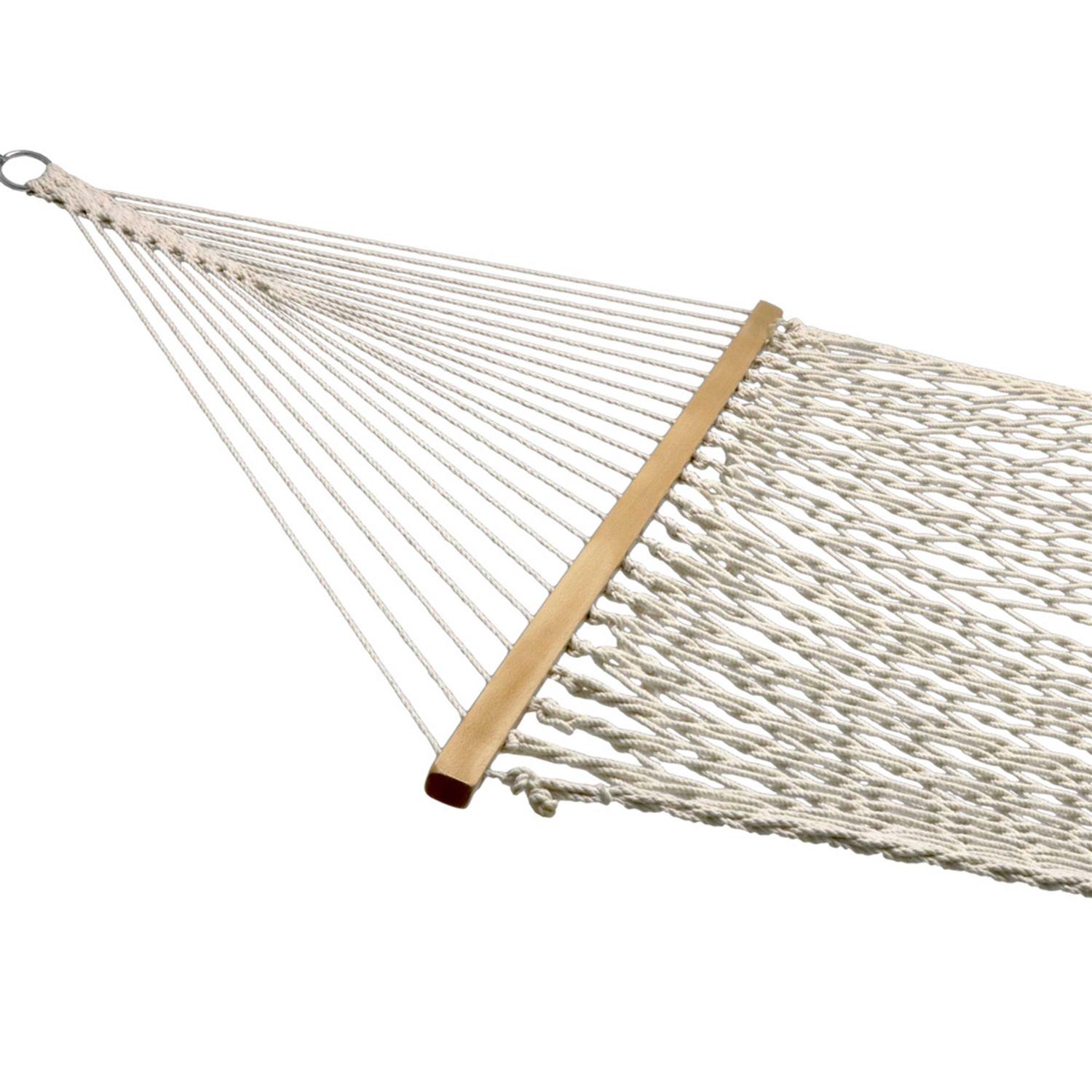 Sunnydaze 2-Person Cotton Rope Hammock with Spreader Bars