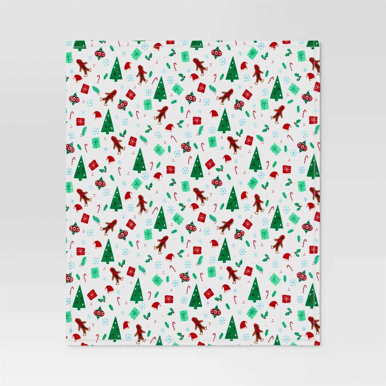Wondershop Holiday Plush Christmas Throw Blanket White