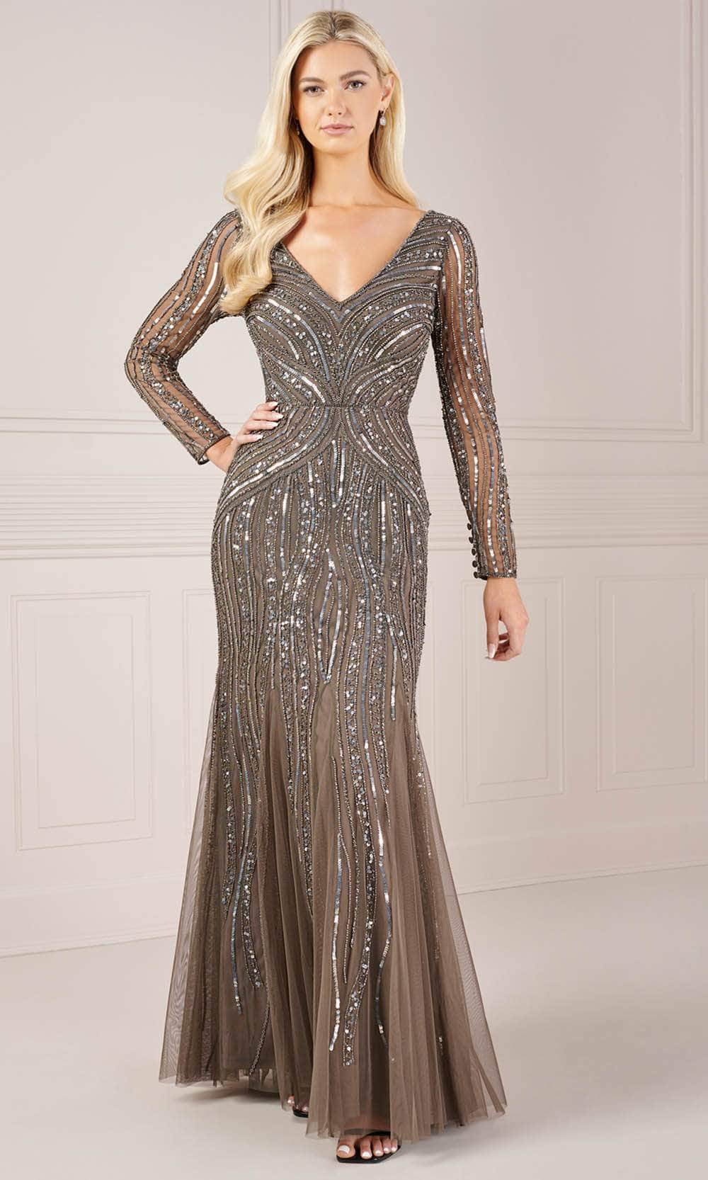 V-Neck Evening Dress