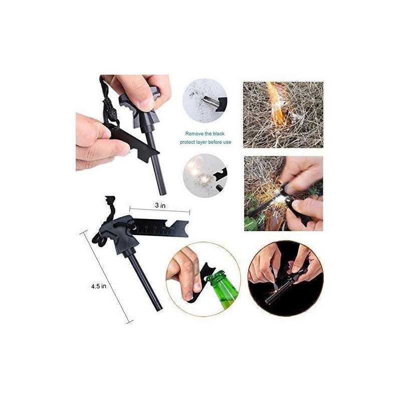 XUANLAN Emergency Survival Kit 13 in 1 Outdoor Survival Gear Tool with Survival Bracelet