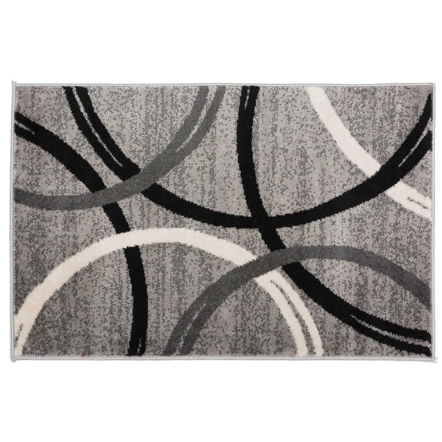 World Rug Gallery Modern Abstract Circles Design Area Rug