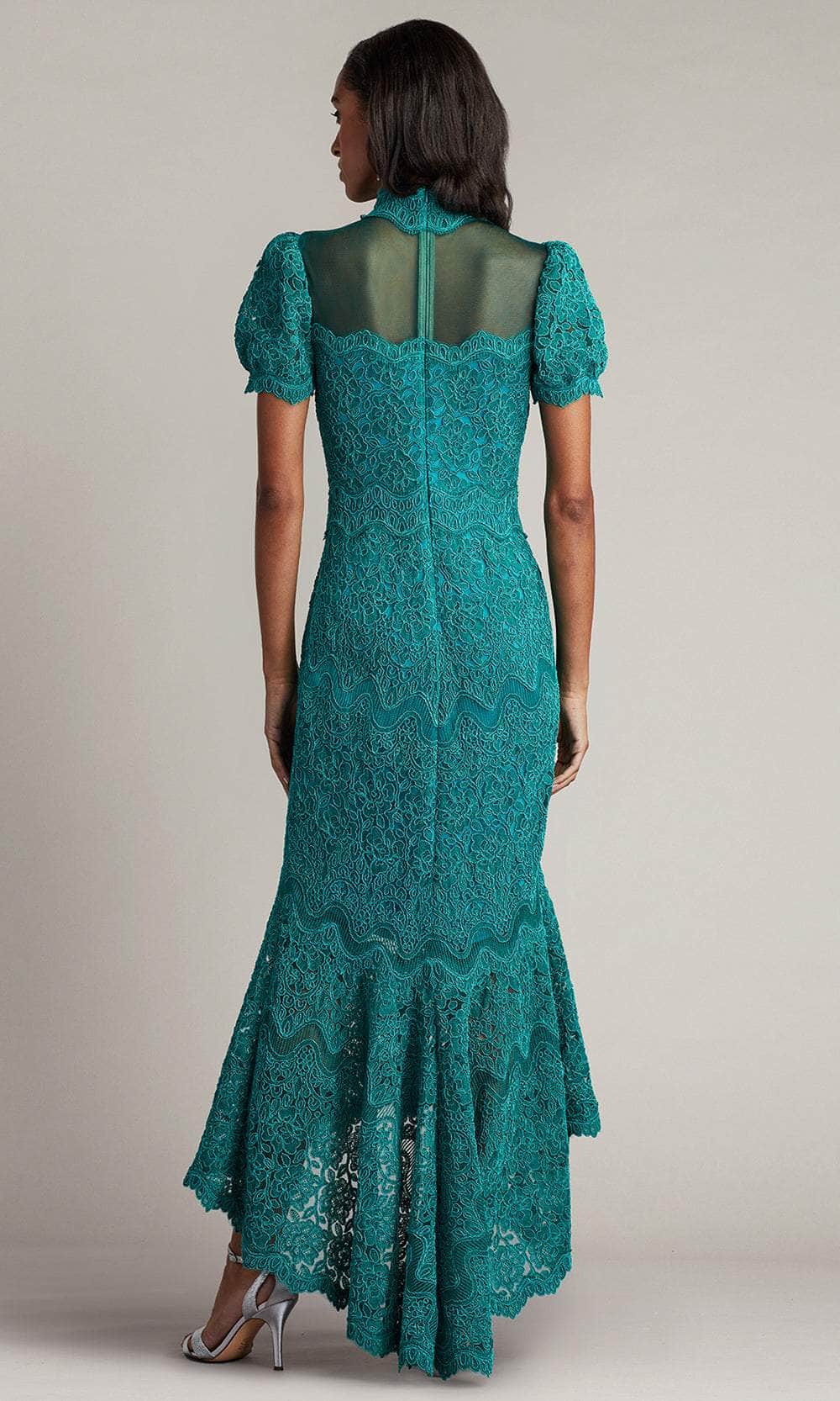 High Neck Embroidered Gown