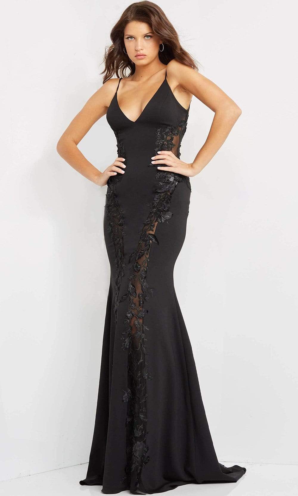 07296 Illusion Embroidered Mermaid Gown