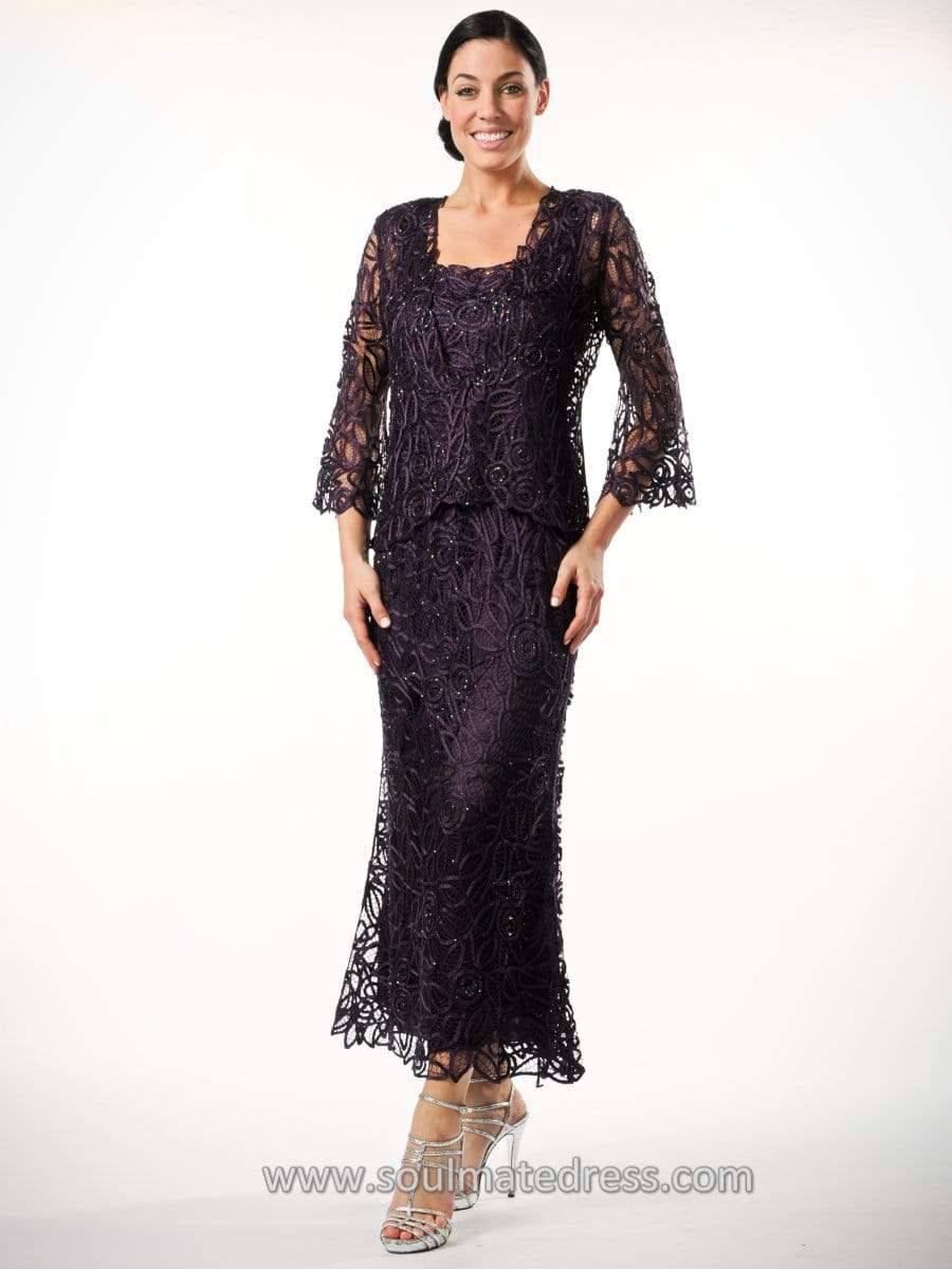 Lace Illusion Sleeves Mother Of The Bride Dress