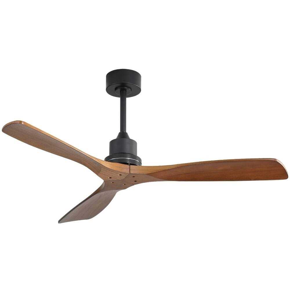 52 inch Modern Solid Wood Ceiling Fan With Remote Control,6 WInd Speed,Reversible Airflow