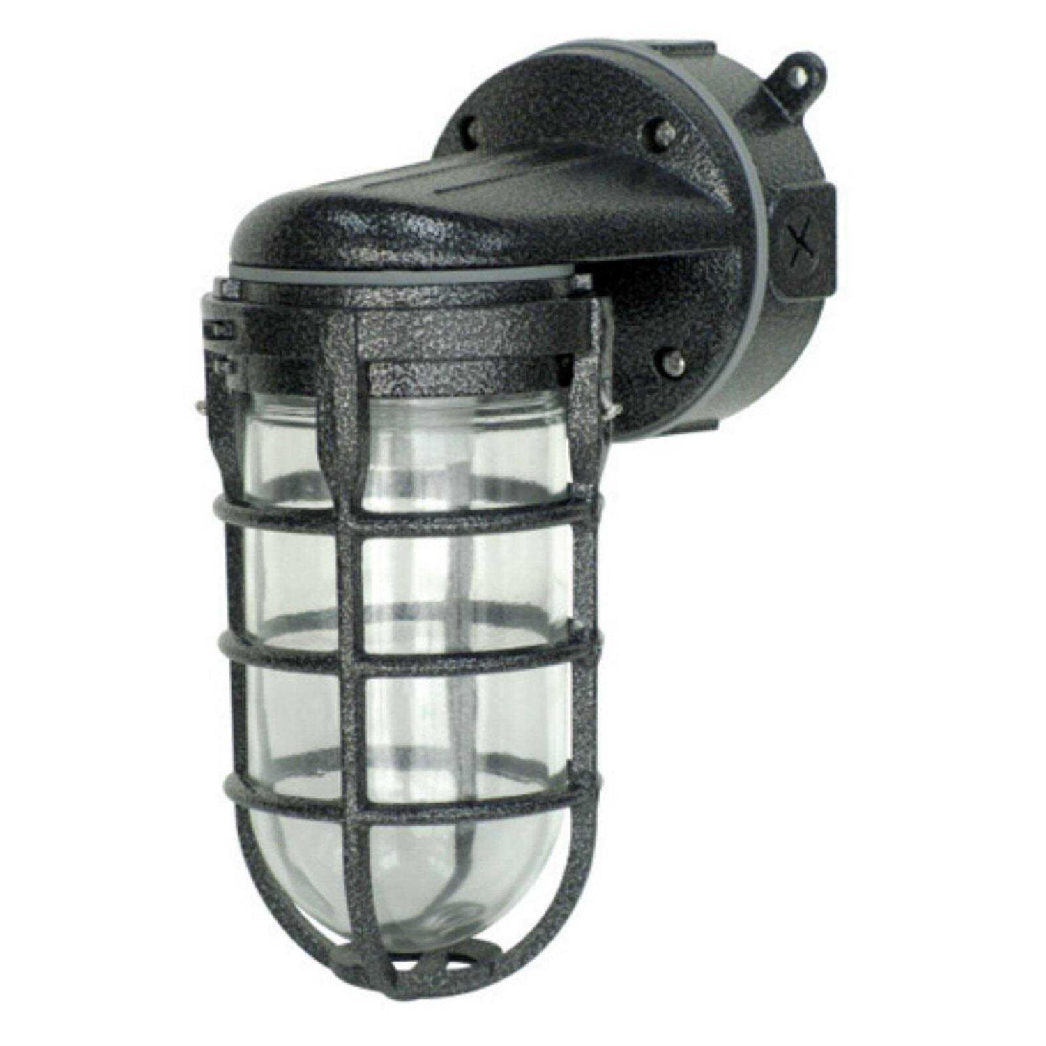 Woods L1707SVBS Brushed Steel Wall Mounted Incandescent Weather Industrial Light