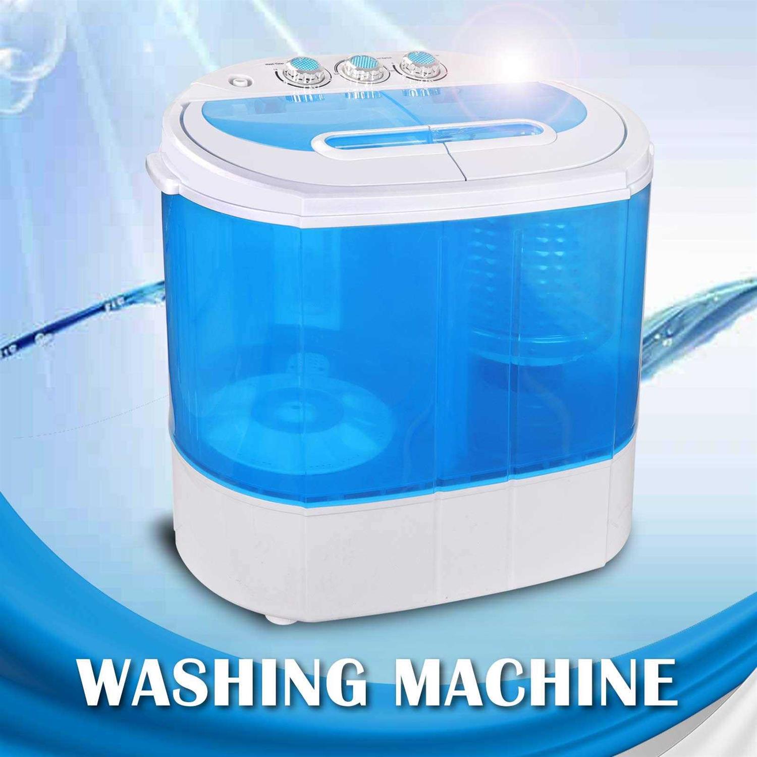 ZenStyle Portable Washer Compact Twin Tub 9.9 LB Mini Top Load Washing Machine WasherSpinner w 6.57 FT Inlet Hose