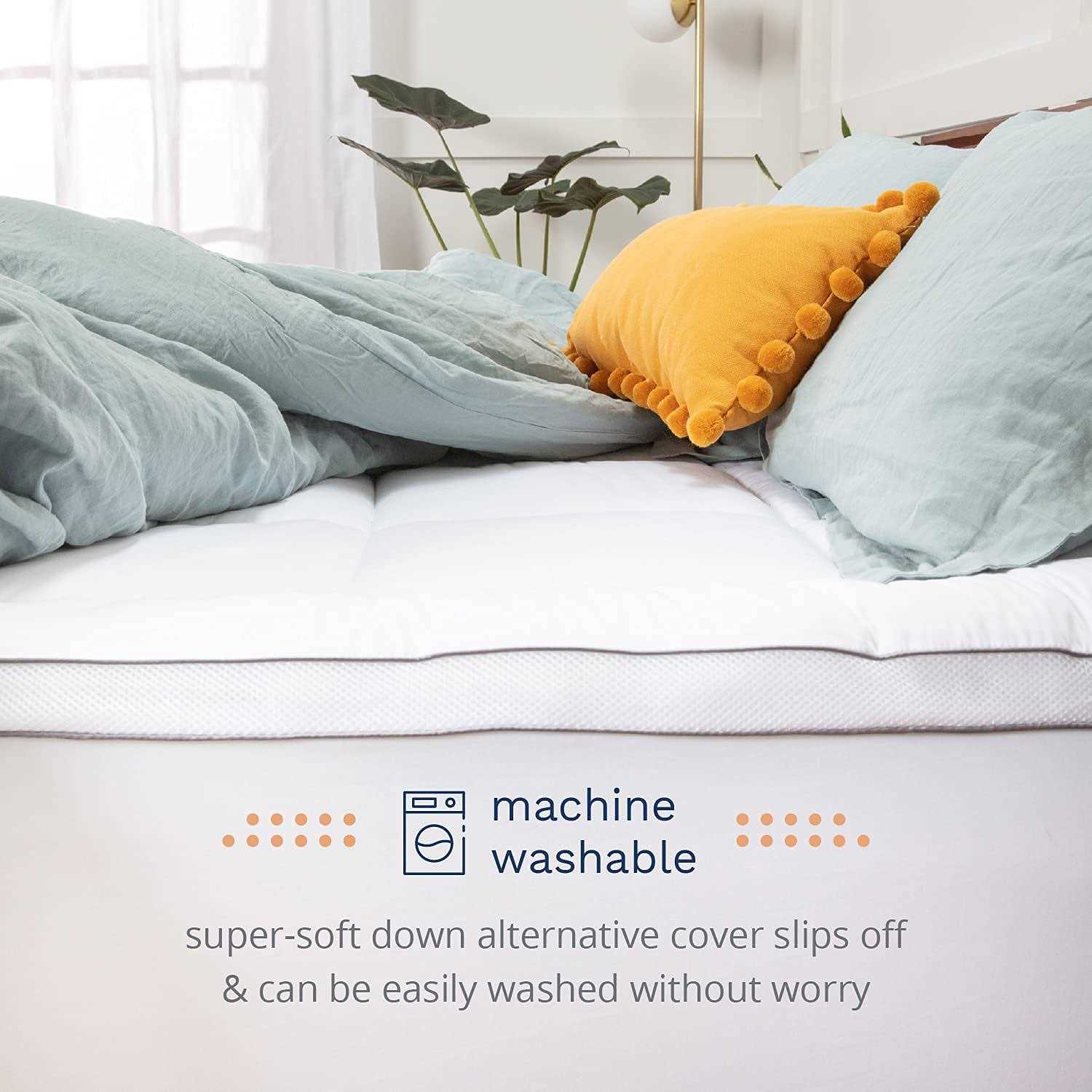 ViscoSoft 4 inch Pillow Top Memory Foam Mattress Topper