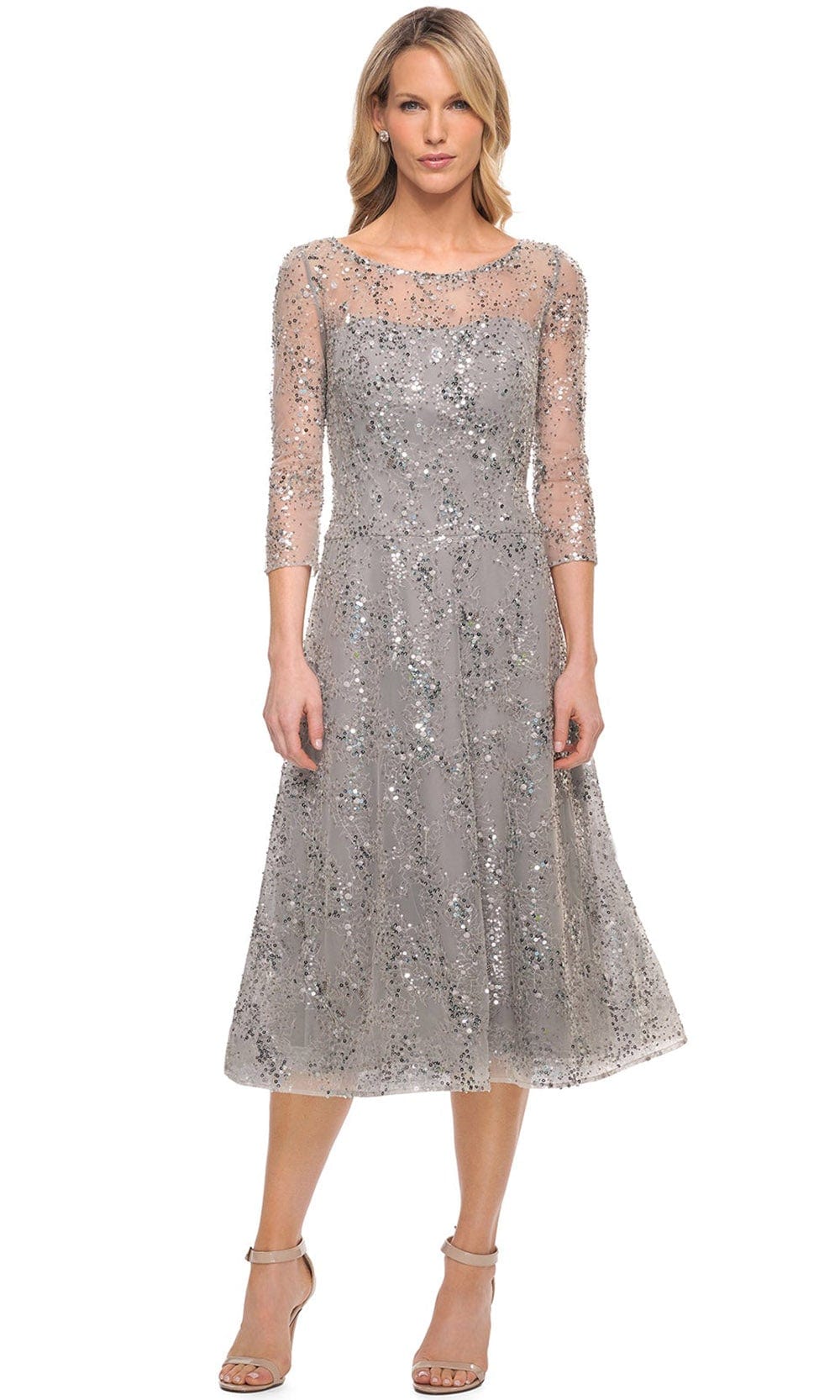 Laced And Beaded Short A Line Dress