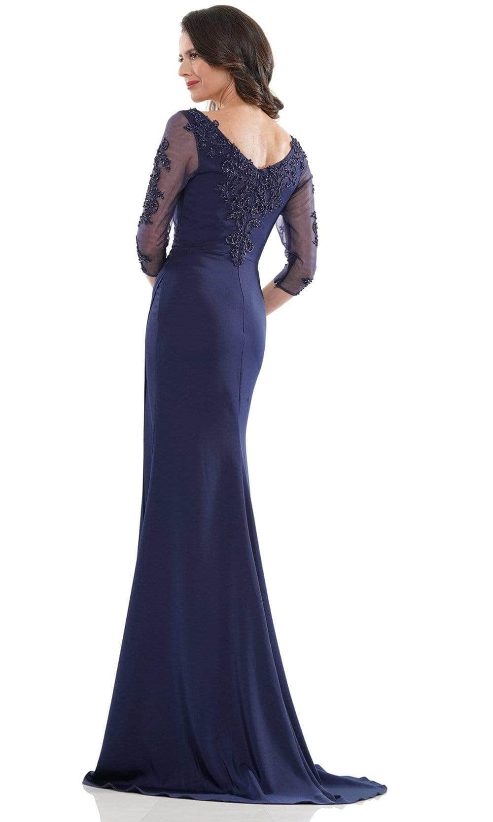 Quarter Sleeve Lace Formal Gown