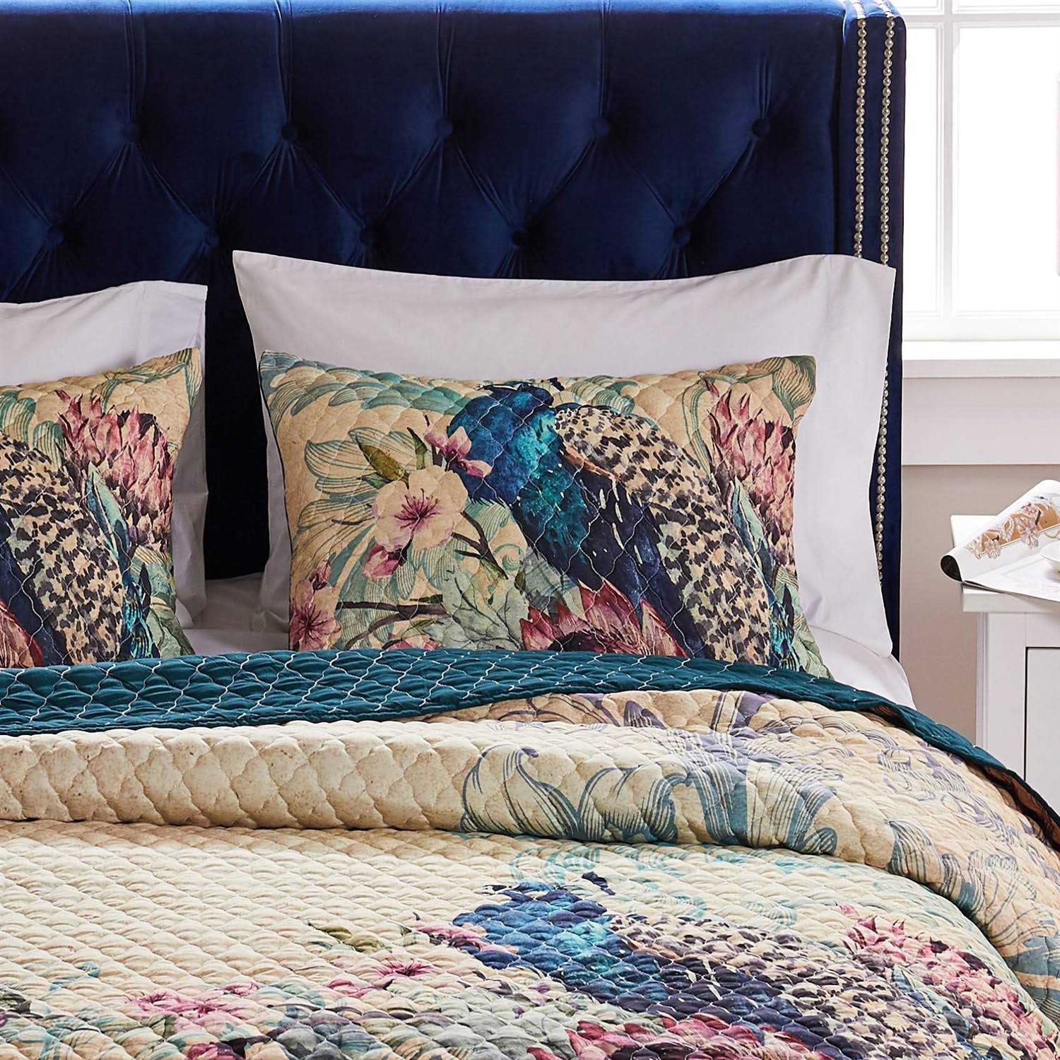 Barefoot Bungalow Eden Peacock Quilt Set