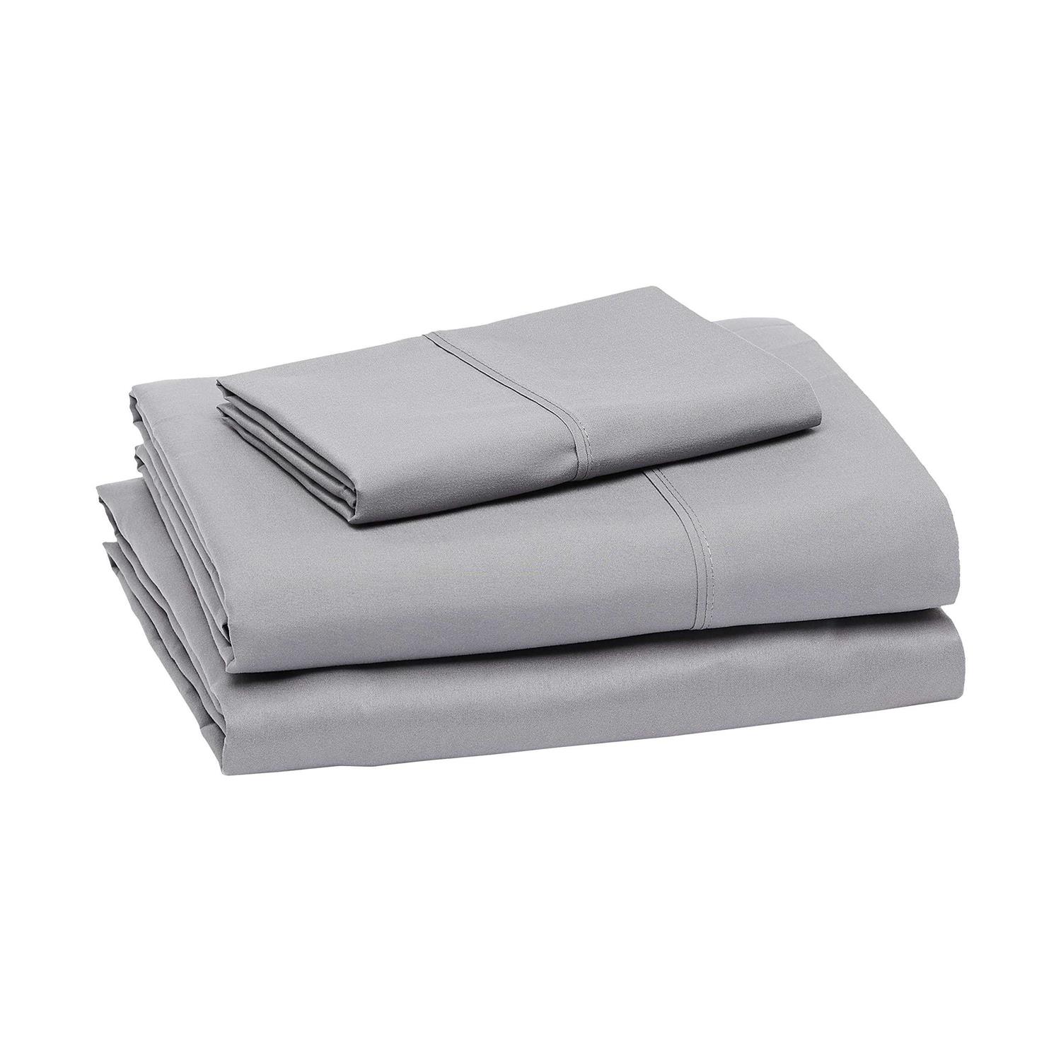 Amazon Basics Lightweight Super Soft Easy Care Microfiber Bed Sheet Set Deep Pockets