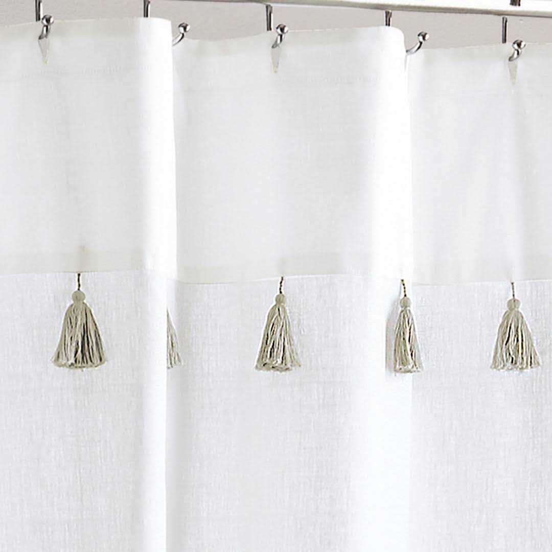 Wrought Studio™ Campanella 100% Cotton Striped Single Shower Curtain