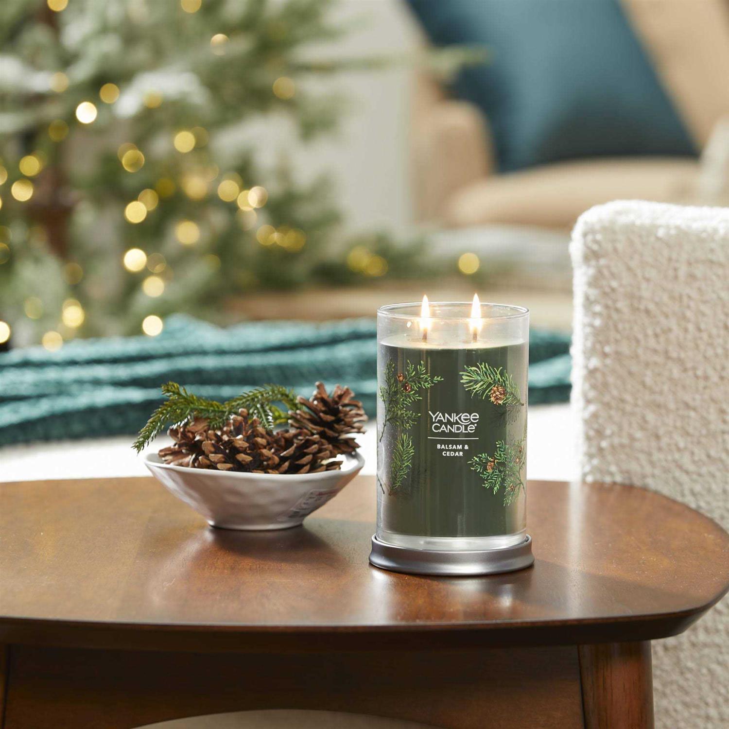 Yankee Candle Balsam & Cedar Signature Large Tumbler Candle