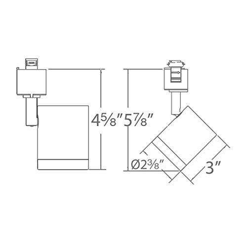 WAC Lighting Charge Aluminum H-Track Head H-8010-30