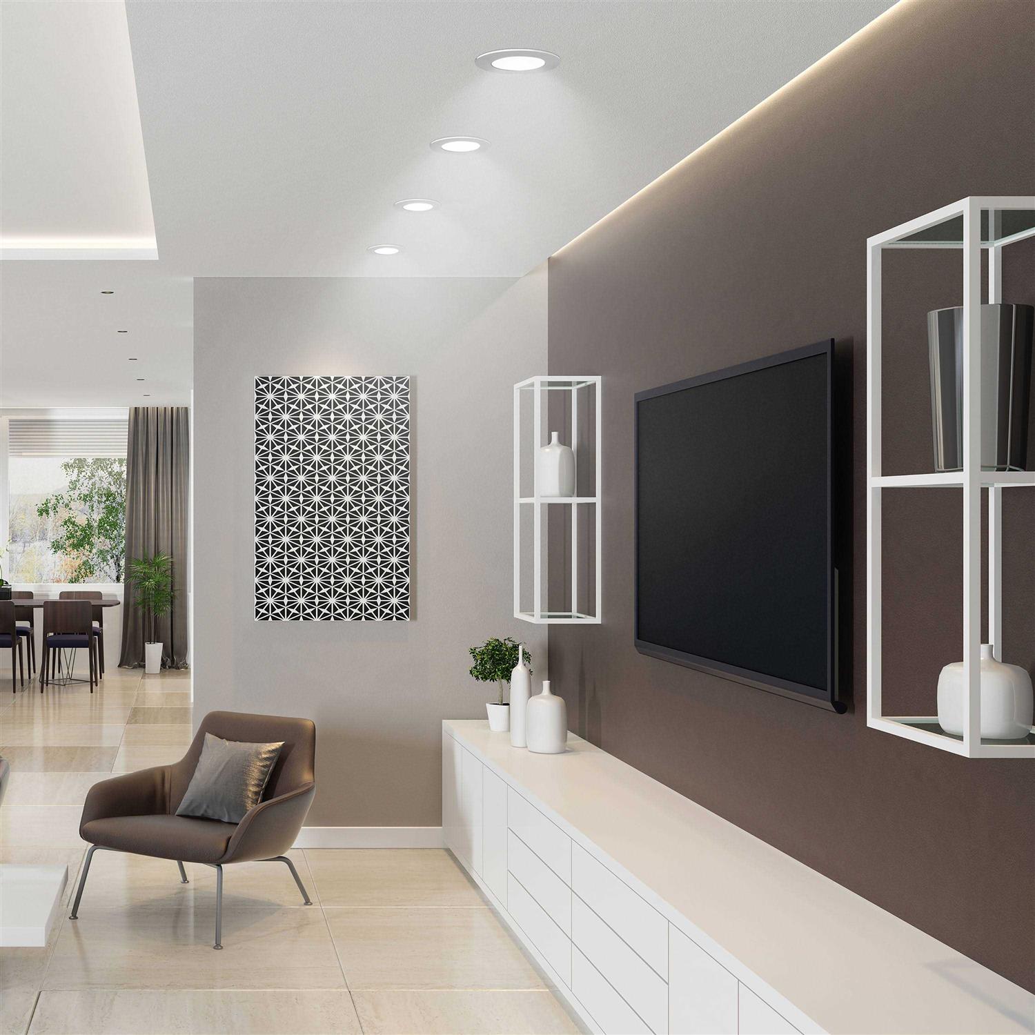 Utilitech Canless Color Choice Equivalent Round Dimmable Recessed Downlight LLEDR6XT/