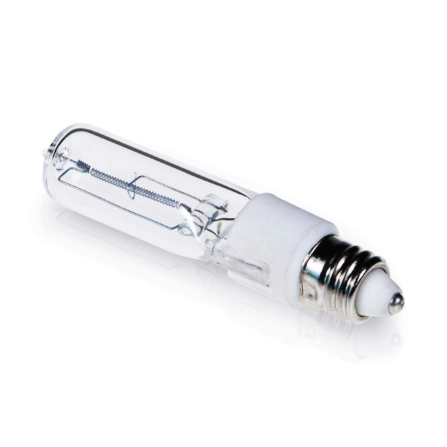 4-pack Jde11 120v 100w Dimmable Halogen Bulb T4 Mini Candelabra Base Warm