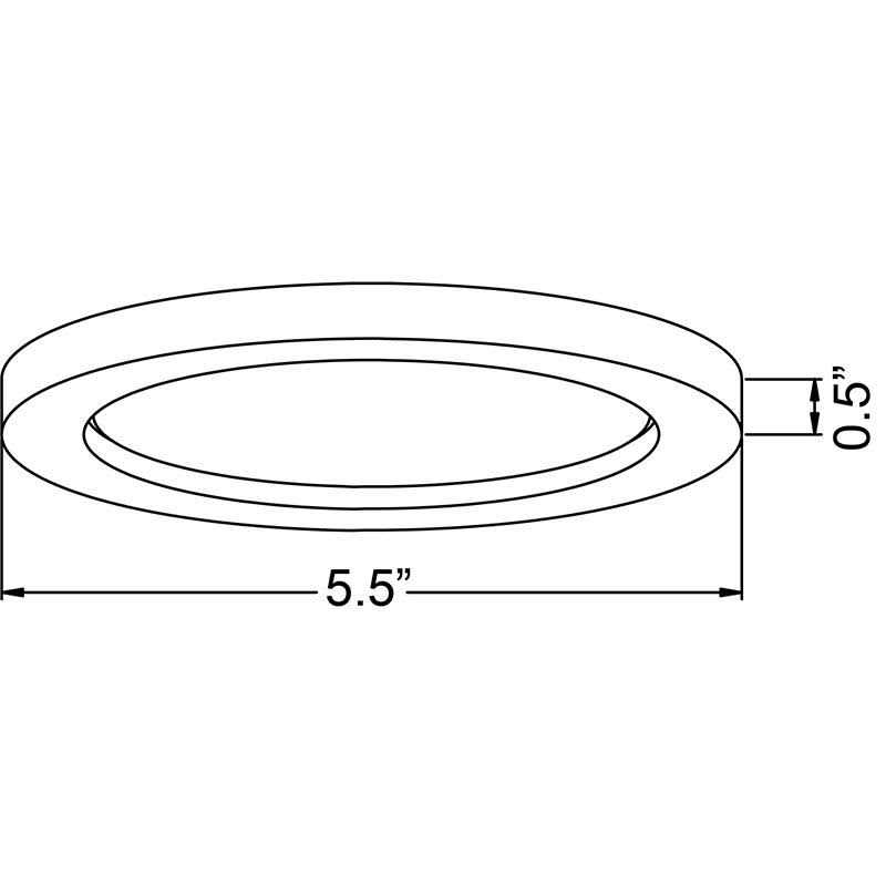 Access Lighting 20810LEDD-BS/ACR Disc LED Round Flush Mount