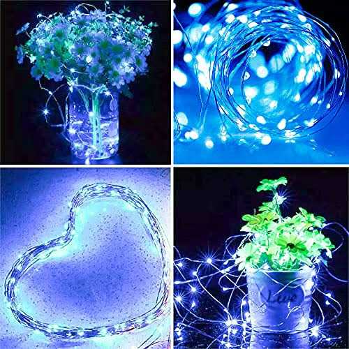 String Lights Waterproof Led String Lights,2 Pack 20ft 60 Led Festival Decorations Crafting Battery Powered Copper Wire Starry Fairy Lights