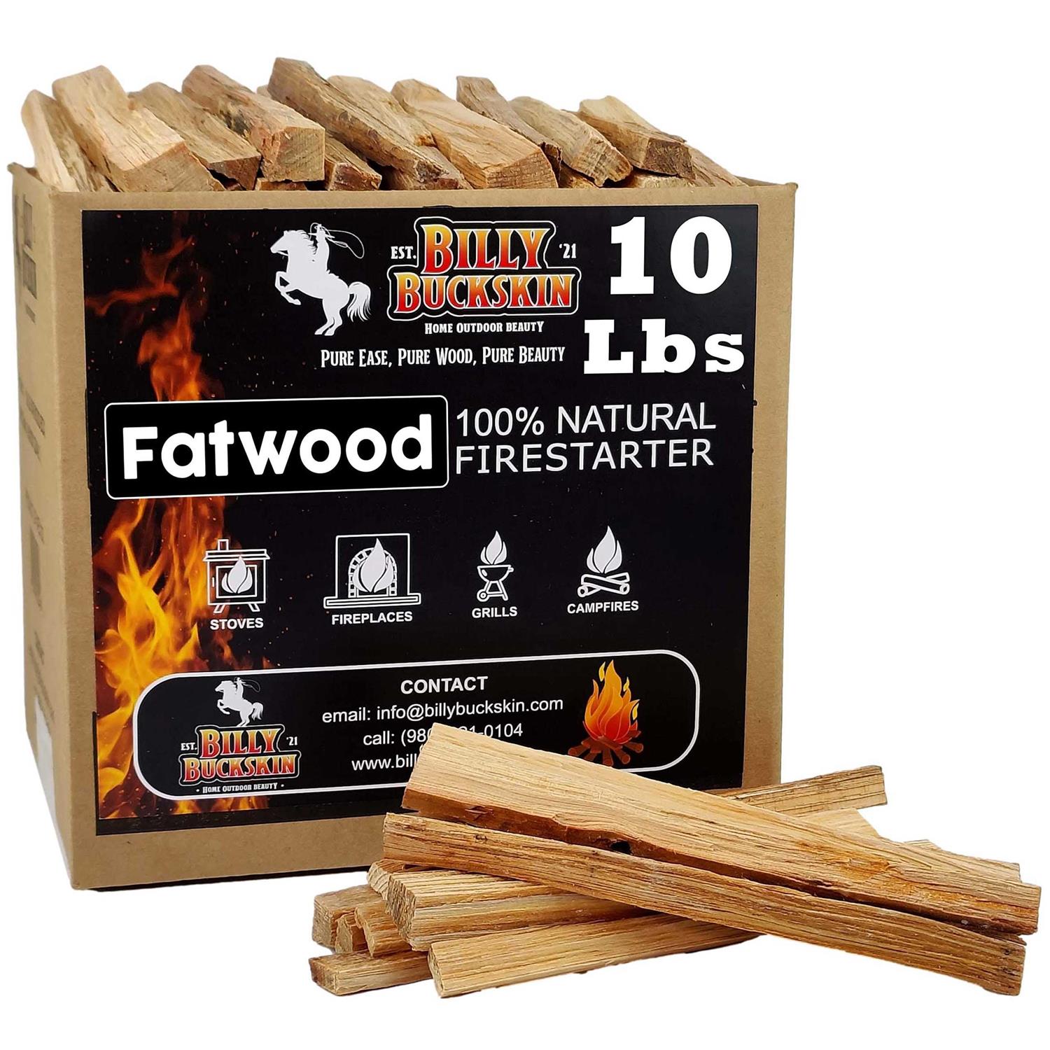Billy Buckskin Co Fatwood Fire Starter Sticks Easy & Safe Fire Starter