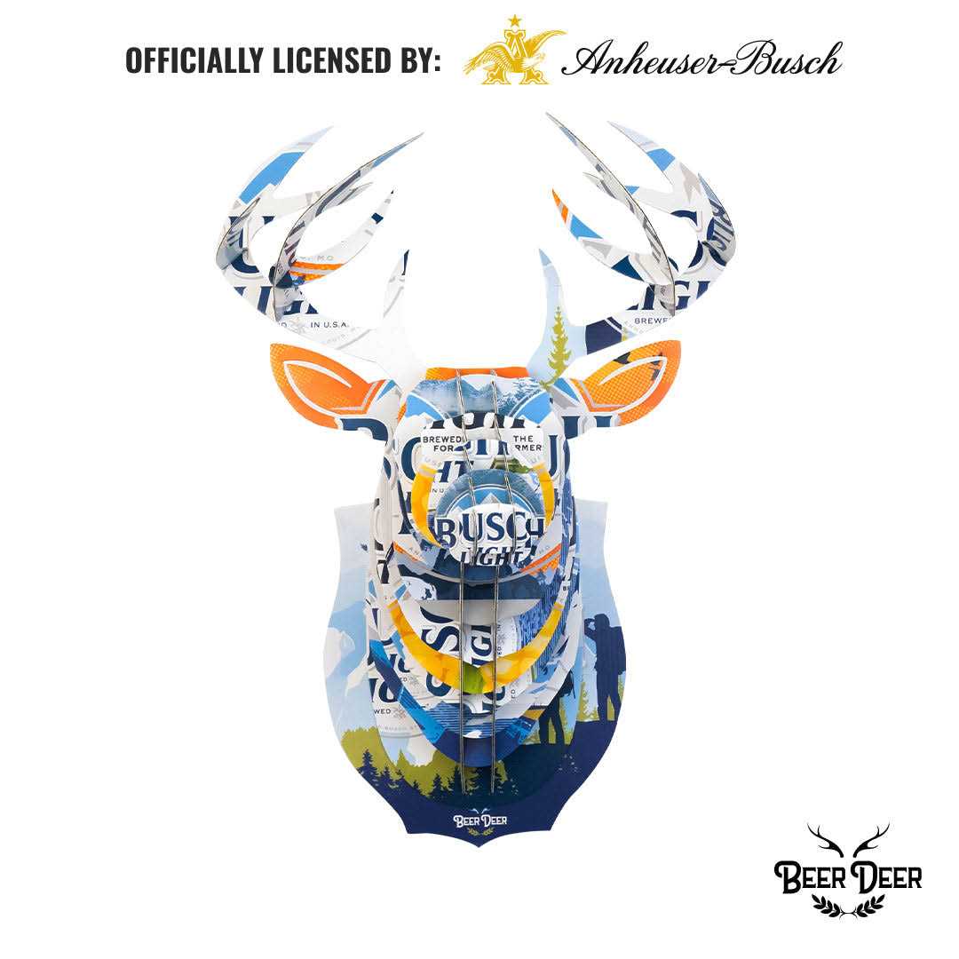 Beer Deer Busch Light Deer Head 3D Cardboard Mount Wall Art