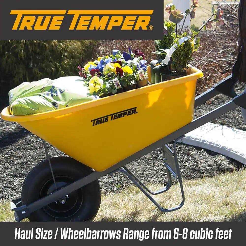 True Temper Poly Residential Wheelbarrow 6 cu ft