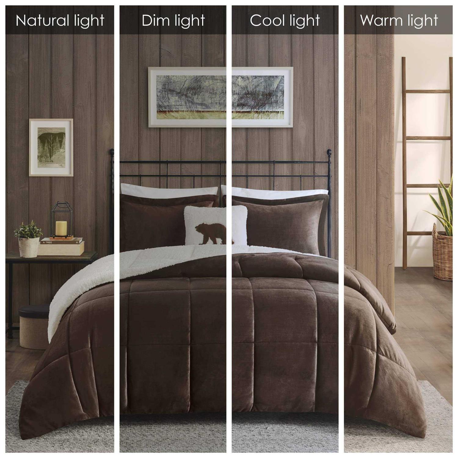 Alton Plush to Sherpa Down Alternative Comforter Set Woolrich