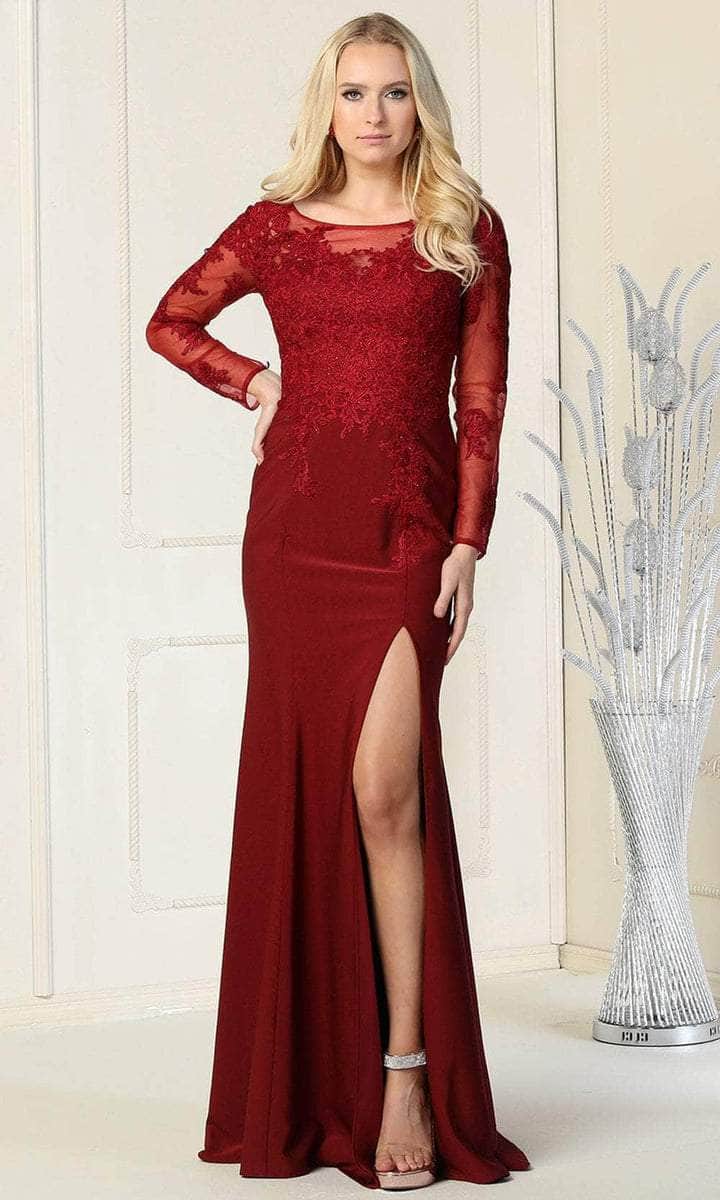 Beaded Lace Trumpet Evening Dress RQ7913