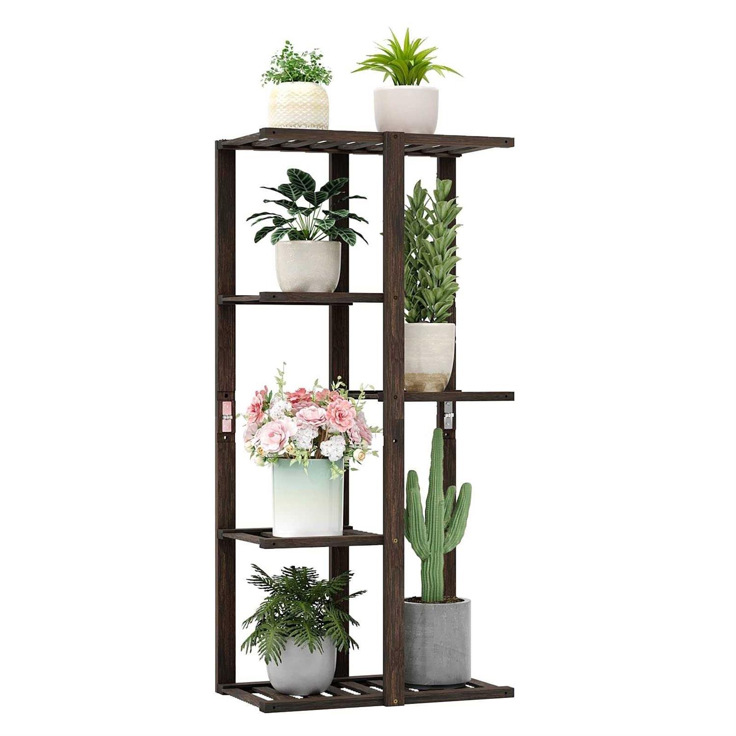 Chuuya Plant Stand,Bamboo Plant Shelf Indoor Outdoor