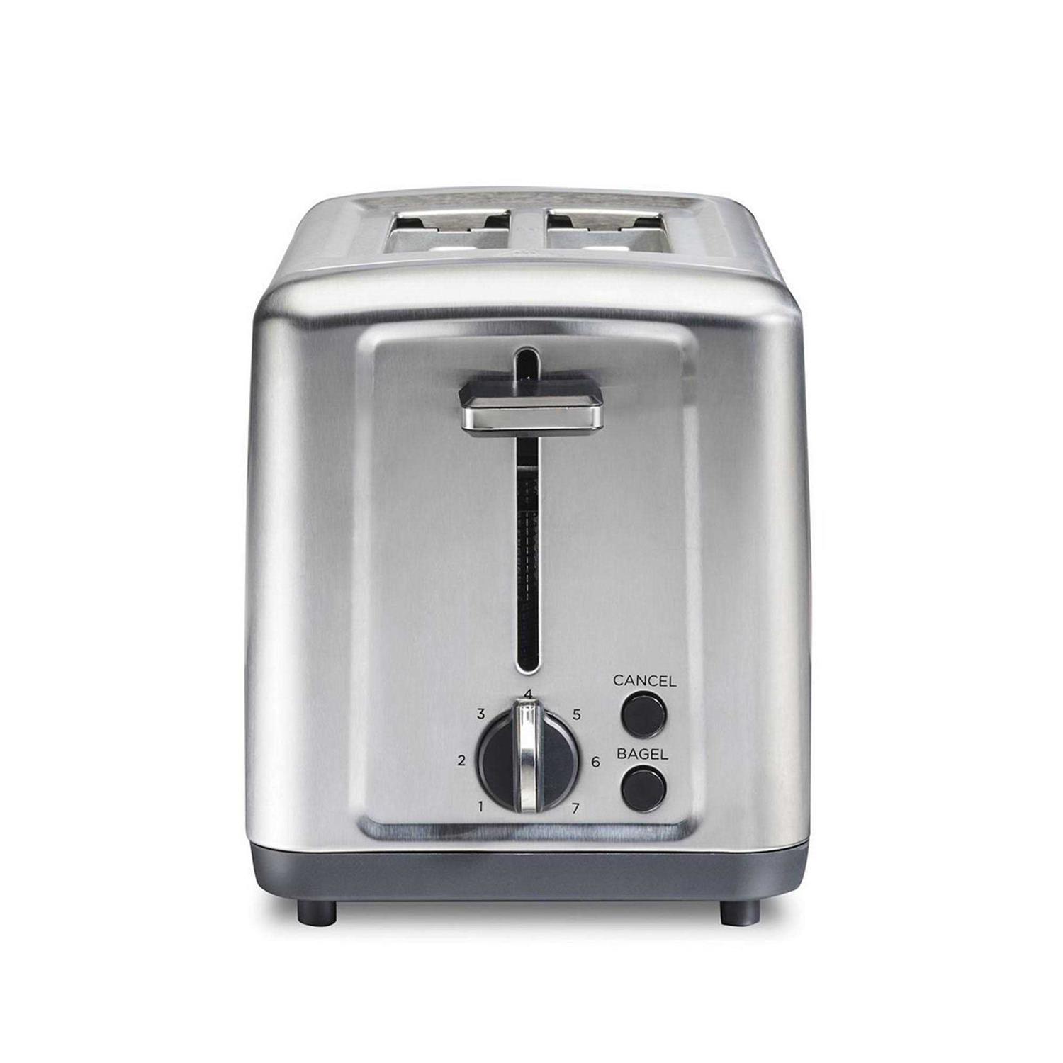2 Slice Brushed Stainless Steel Toaster Hamilton Beach