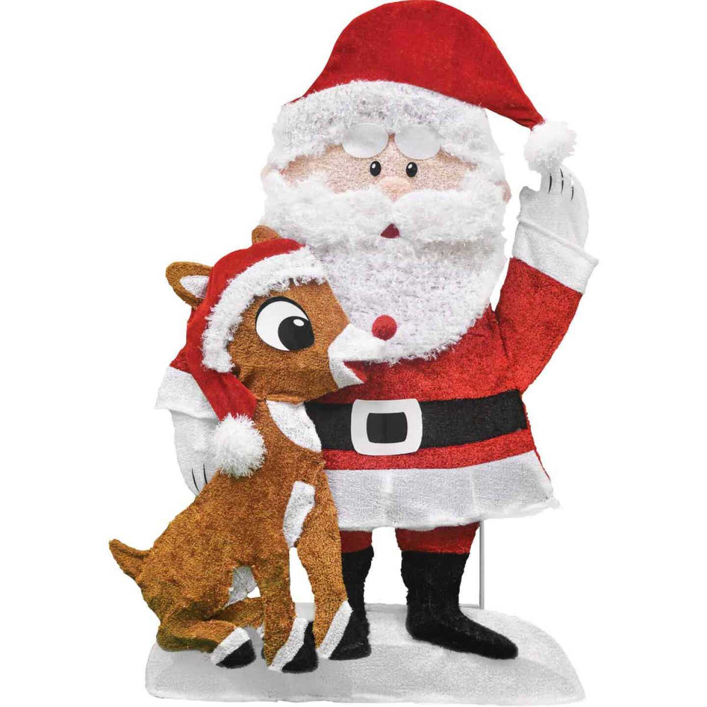 32 Pre Lit Santa & Rudolph Christmas Yard Decor