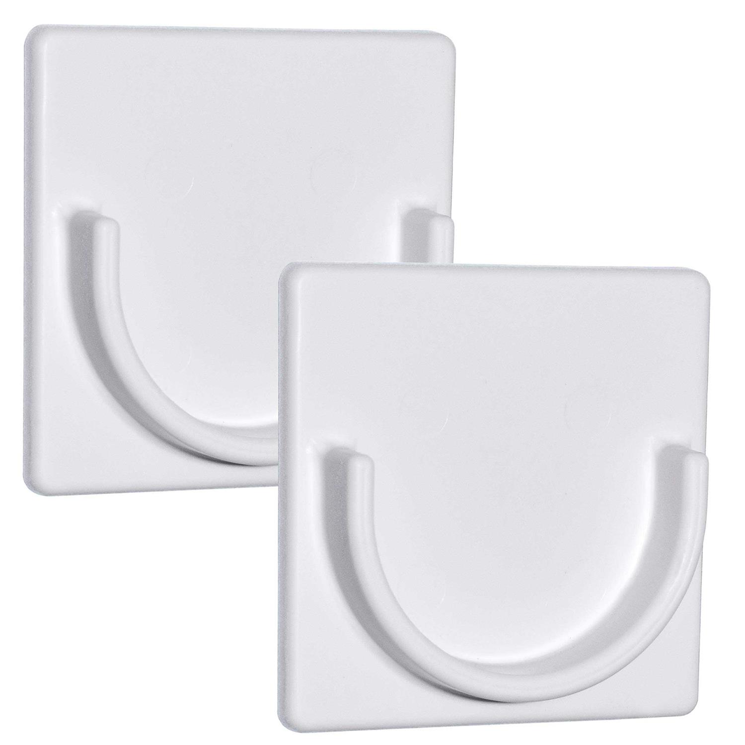 Adherion Adhesive Shower Curtain Rod Holder Rod Retainer No Drilling