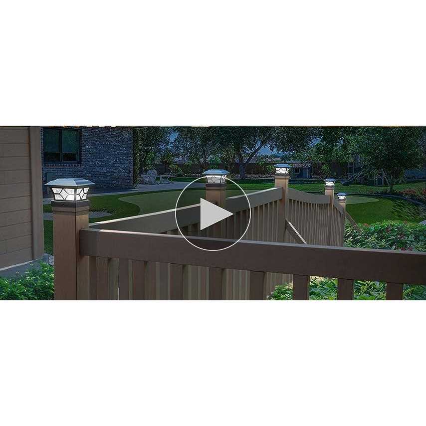 aponuo Solar fence Post Lights 4 pack Solar Post cap Lights 2 color modes 8 leds Solar caps for deck posts 4×4 6×6 wood,4×4