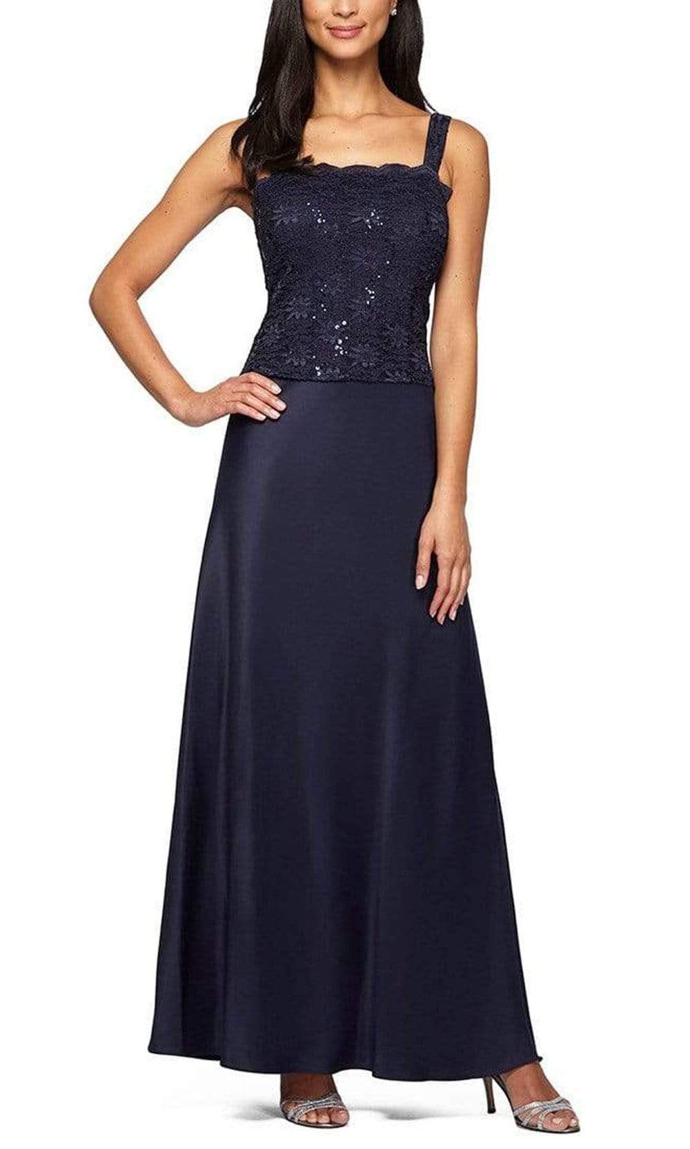 1121198 Lace and Chiffon Dress with Lace Jacket