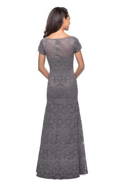26875 Short Sleeve Lace Mother of the Groom Trumpet Dress