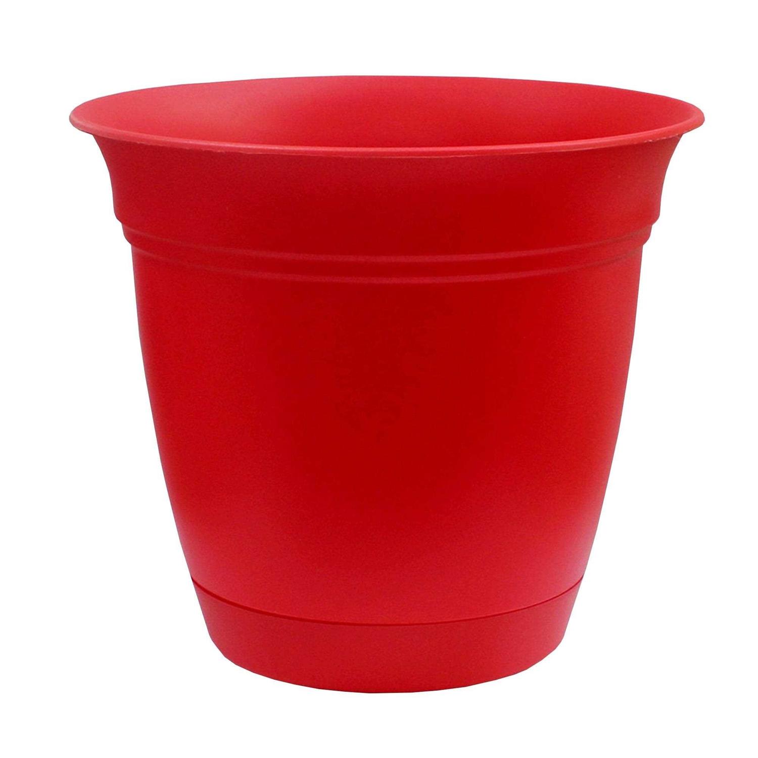 The HC Companies Eclipse Round Indoor/Outdoor Plastic Flower Pot Planter