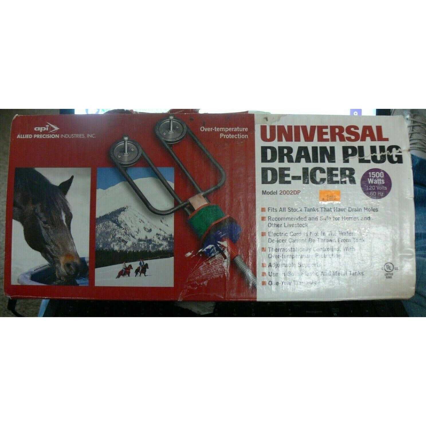 API Universal Drain Plug De-Icer