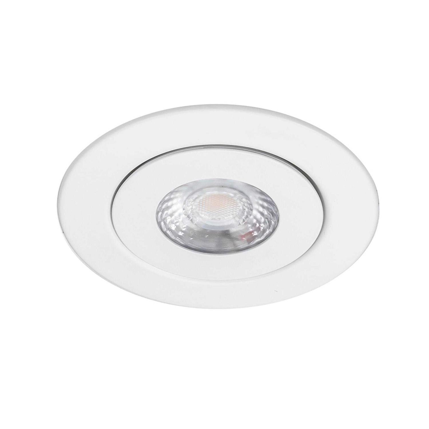 WAC Lighting Lotos Four in. LED Round Adjustable Recessed Light Kit R4ERAR-W9CS-WT