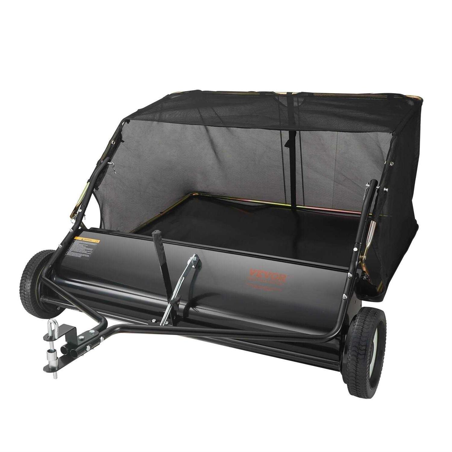 VEVOR Tow Behind Lawn Sweeper Large Capacity