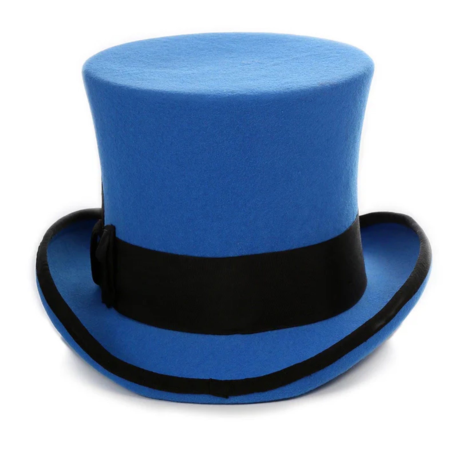 Men’s Tall 100% Wool Dress Top Hat in Blue & Black