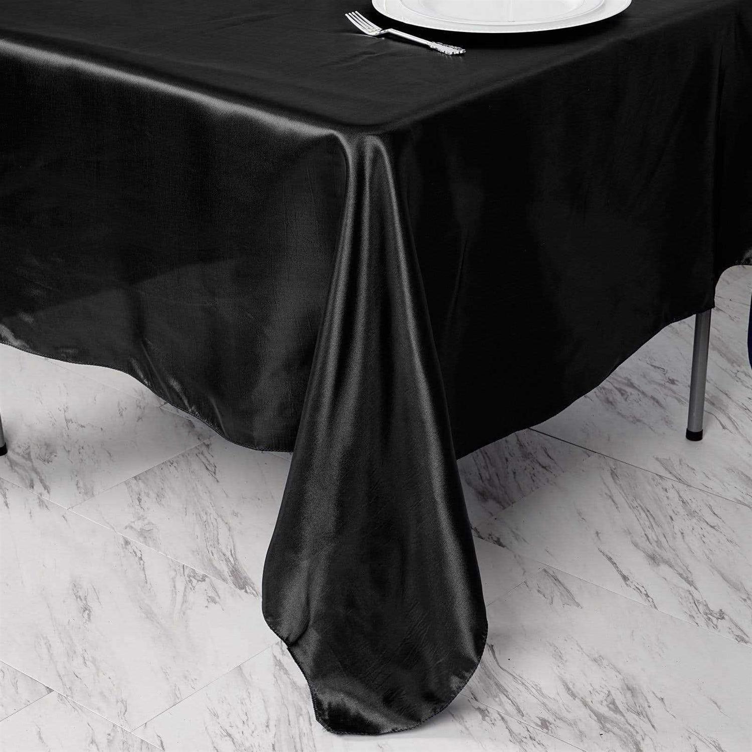 Balsacircle 72 inch x 72 inch Square Satin Table Overlays Wedding Tablecloth