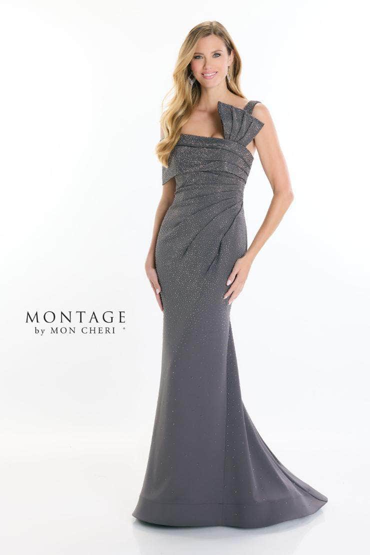 One Strap Beaded Trumpet Gown