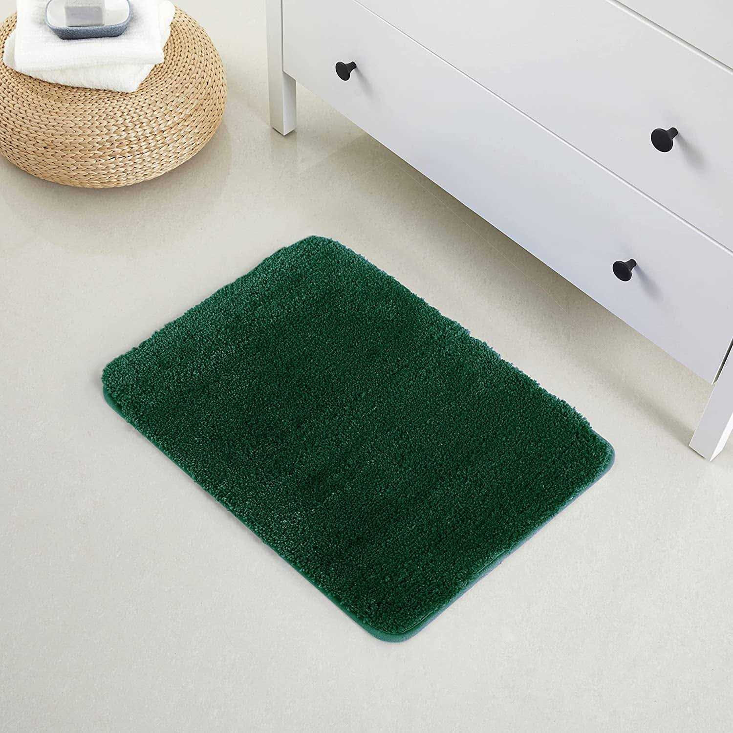 Yafa Home Fashion 1 Piece Solid Microfiber Soft Bathroom Rug