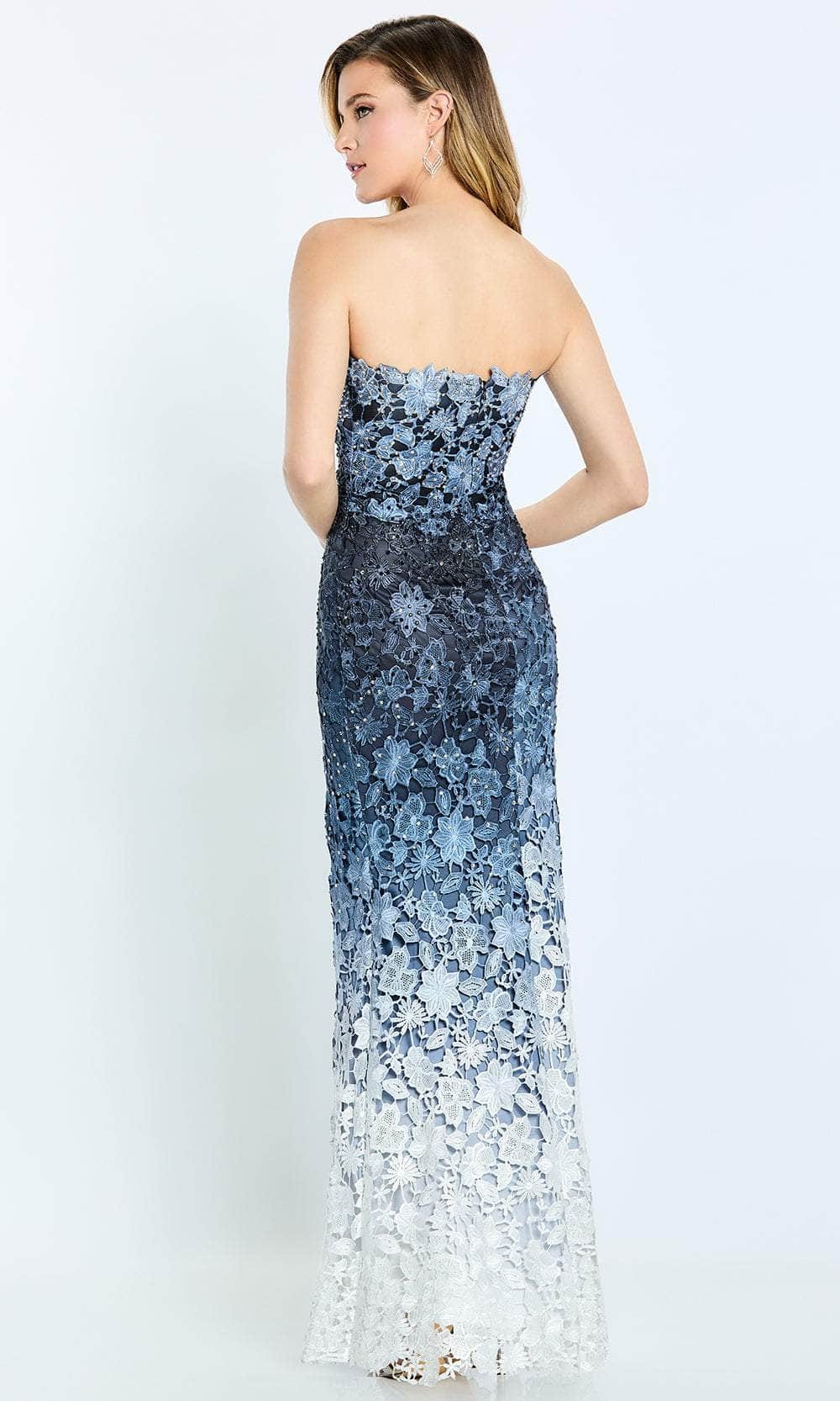 Strapless Apliqque Long Dress