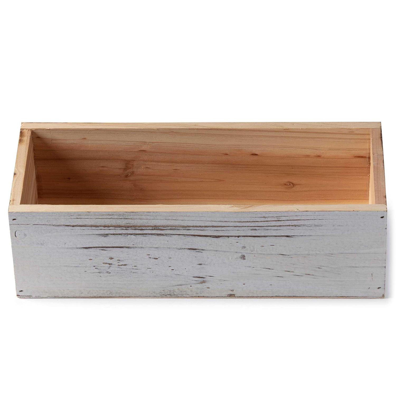 12 Whitewashed Wood Box by Make Market